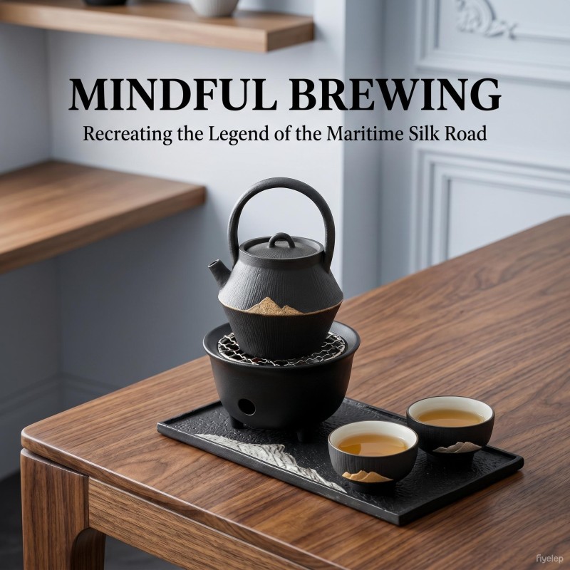 The Azure Mist Artisanal Matte  Teaware Set  Blanc de Chine 