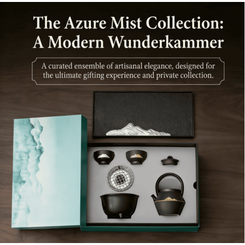 The Azure Mist Artisanal Matte Teaware Set Blanc de Chine The Azure Mist Artisanal Matte Teaware Set Blanc de Chine