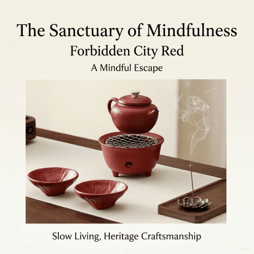 The Sanctuary of Mindfulness   Forbidden City Red   Imperial Masterpiece  Blanc de Chine