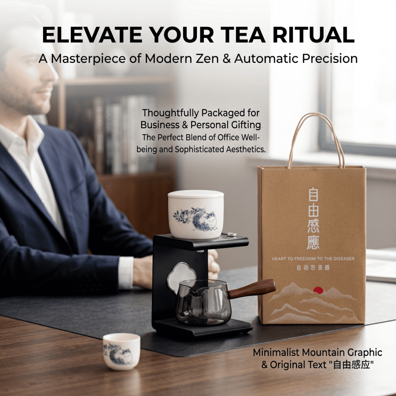 The "Whisker Zen" Semi-Automatic Blanc de Chine Tea Steeper Dehua porcelain 