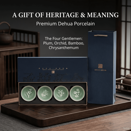 Zen Seasons Hand-Finished Blanc de Chine Tasting Cups