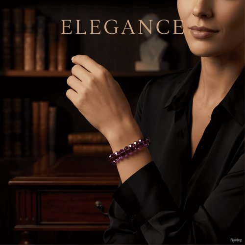 Amethyst Crystal Healing Bracelet  11.4MM Wearable Talismans