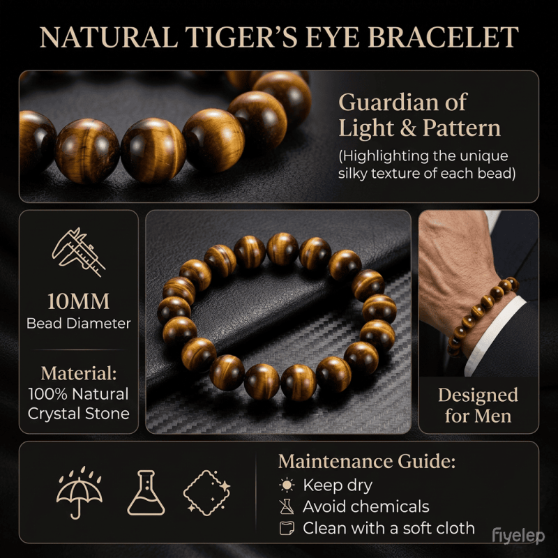 Light Pattern Guardian 10MM   Natural Crystals  Wearable Talismans 