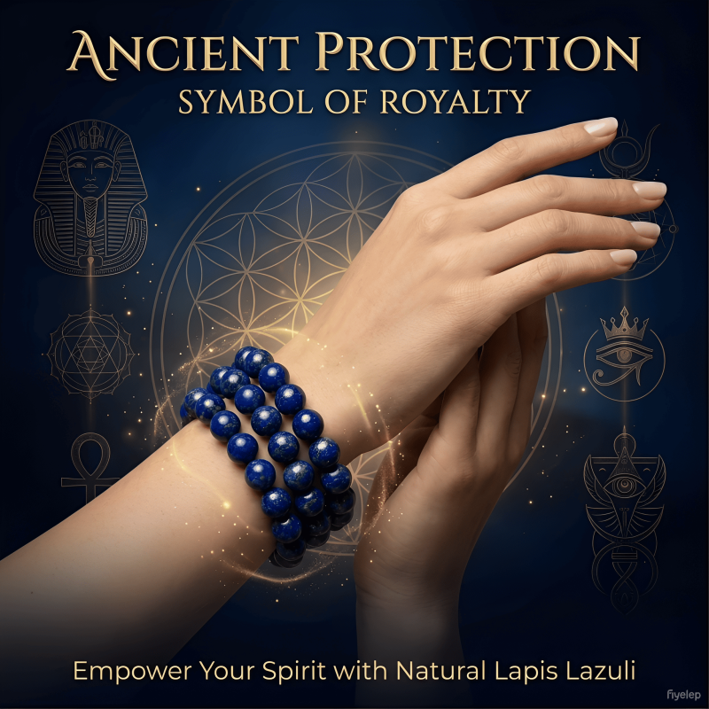 Lapis Lazuli Spiritual Healing Crystal Bracelet  8MM Wearable Talismans 