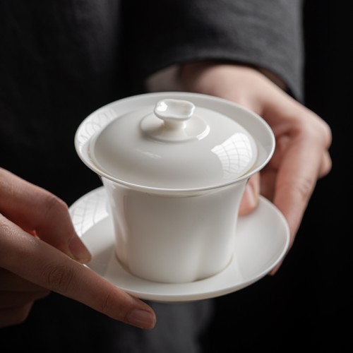Handcrafted Chinablanc gaiwan  Dehua porcelain Collection