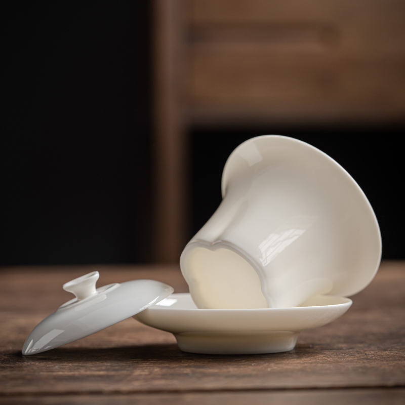 Handcrafted Chinablanc gaiwan  Dehua porcelain Collection 