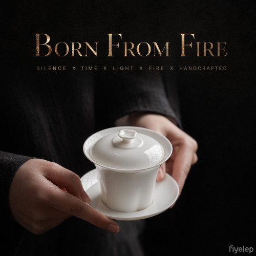 Handcrafted Chinablanc gaiwan  Dehua porcelain Collection
