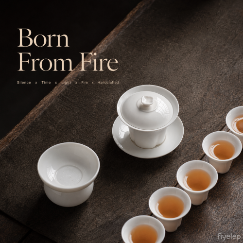 Handcrafted Chinablanc gaiwan Set Dehua porcelain Collection  