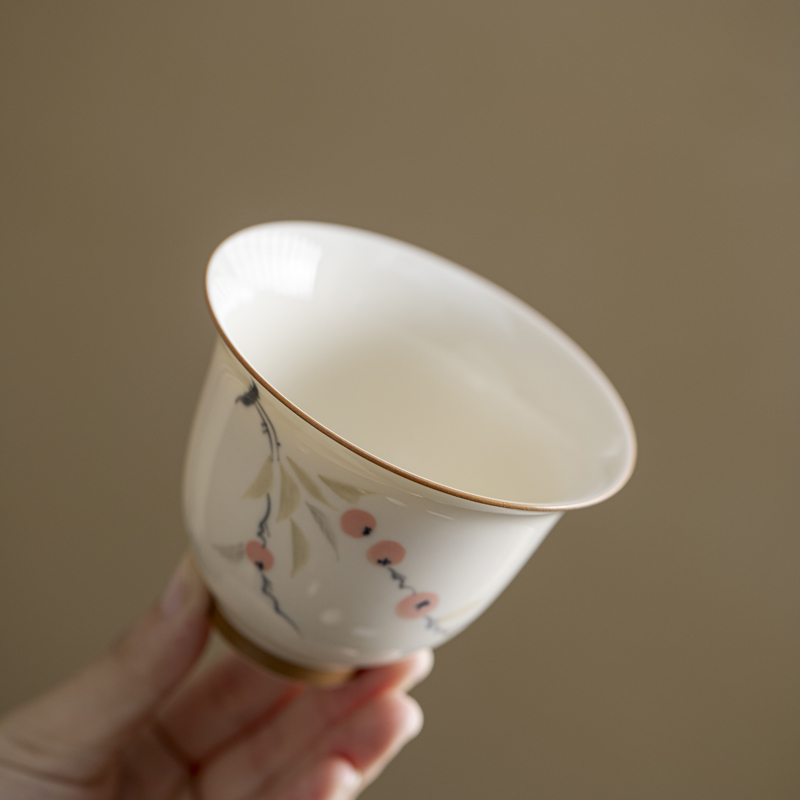 Handcrafted the Glaze Series a symbol of good fortune gaiwan  Dehua porcelain Collection 