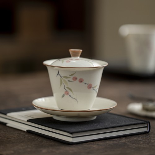 Handcrafted the Glaze Series a symbol of good fortune miaoyun gaiwan  Dehua porcelain Collection