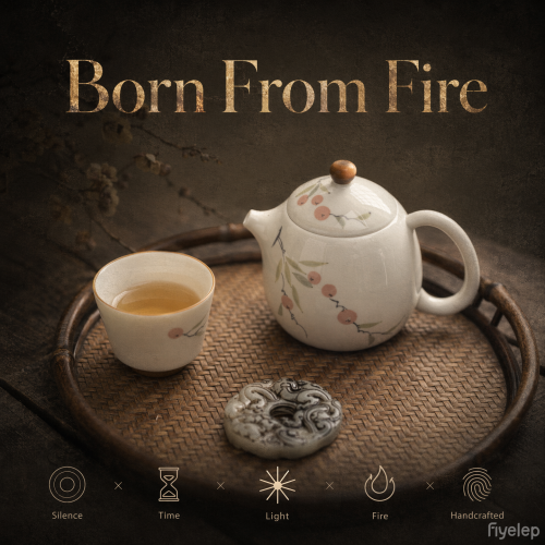 Handcrafted the Glaze Series  of good fortune Dragon Pearl Teapot Dehua porcelain Collection  