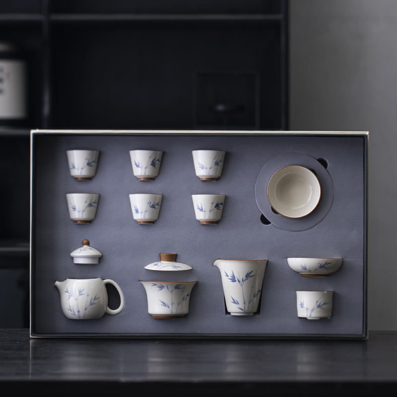 Handcrafted Chinablanc gaiwan Set Dehua porcelain Collection   