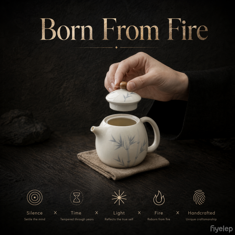 Handcrafted the Glaze Series junzhu Dragon Pearl Teapot Dehua porcelain Collection   