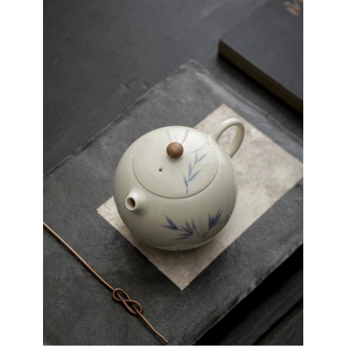 Handcrafted the Glaze Series junzhu Dragon Pearl Teapot Dehua porcelain Collection  
