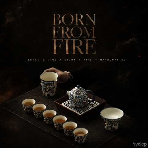 Handcrafted Qinghua Plum luxury Tea SetDehua porcelain Collection  