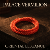 Crimson Jade Gold-Woven Wristlet  2.4MM bracelet    Wearable Talismans